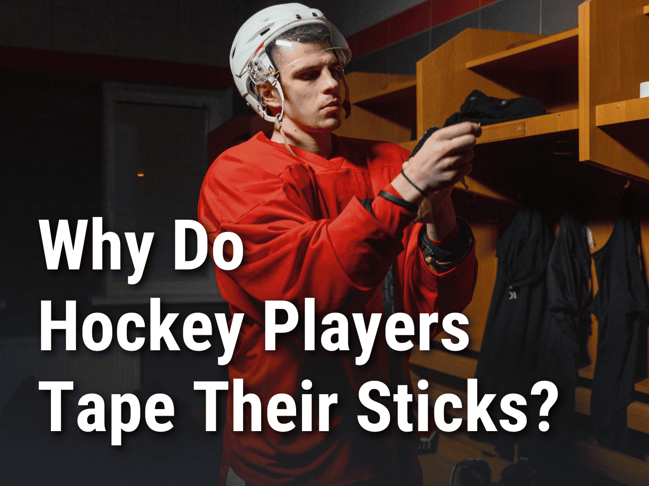 Why do hockey players tape their sticks. Player taping stick.