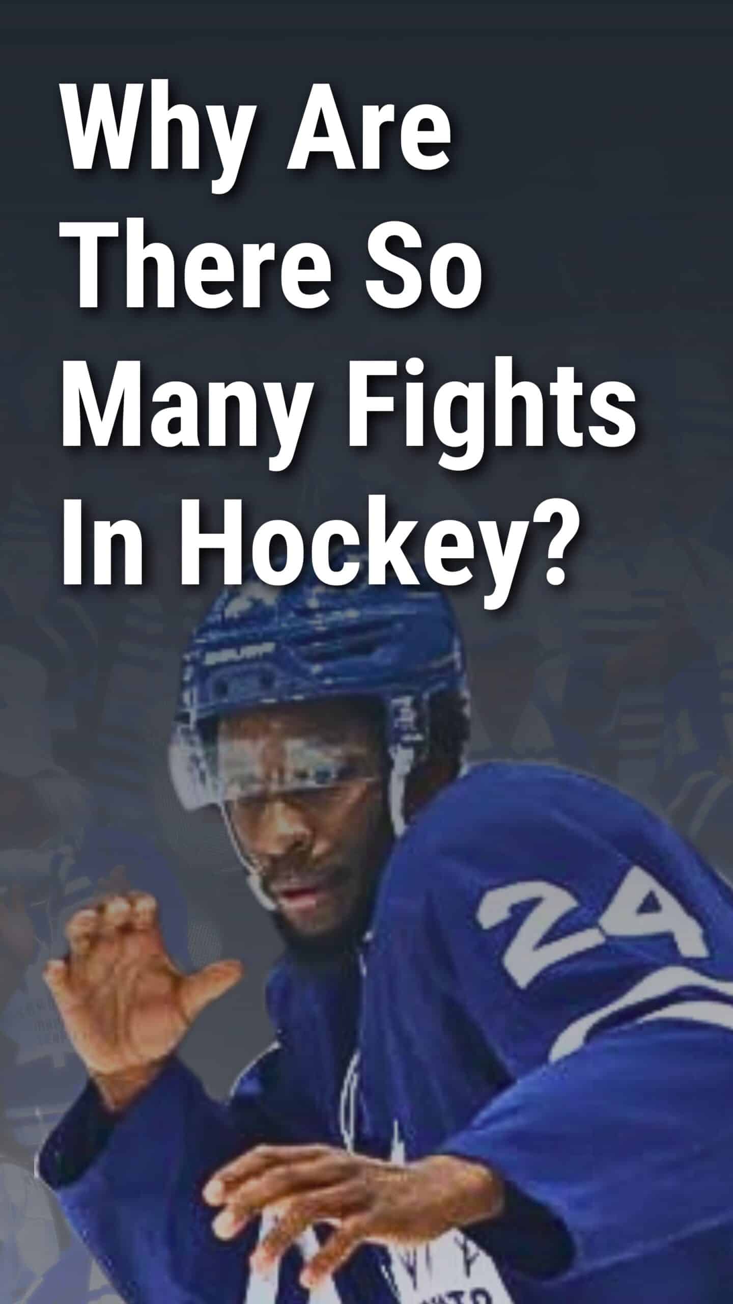 Why are there so many fights in hockey?